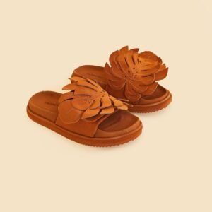 sandália slide anatômica monstera