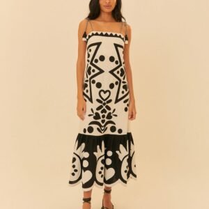 vestido cropped estampado bordado estrela