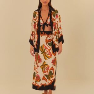 saia pareô estampada lenço amazônia chic