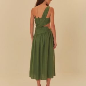 vestido estampado folha amazônia