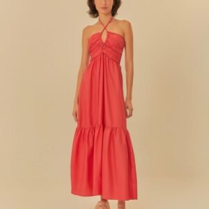 vestido franzido amarração