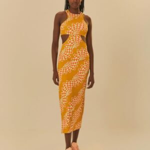 vestido psychedelic wave verde