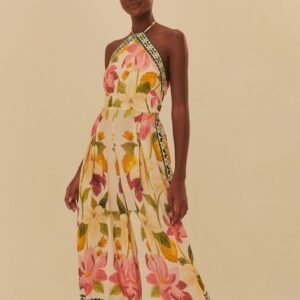 macacão lenço estampado floral biribá