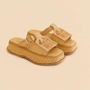 sandália trapezio mule