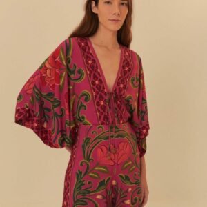 conjunto body estampado viena rosa