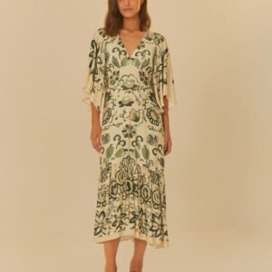 vestido cropped estampado aquarela tropical